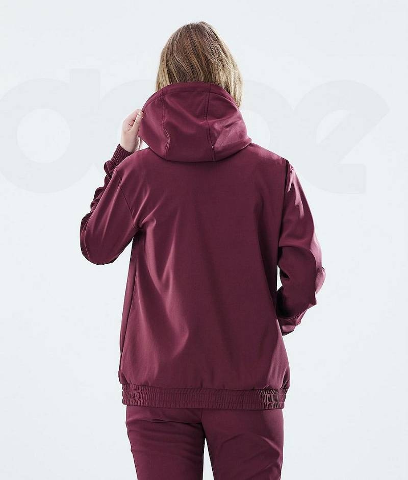 Burgundy Women's Dope Flight W Hoodies | India_D1367