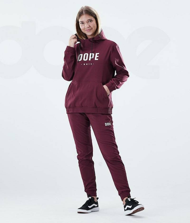 Burgundy Women's Dope Flight W Hoodies | India_D1367