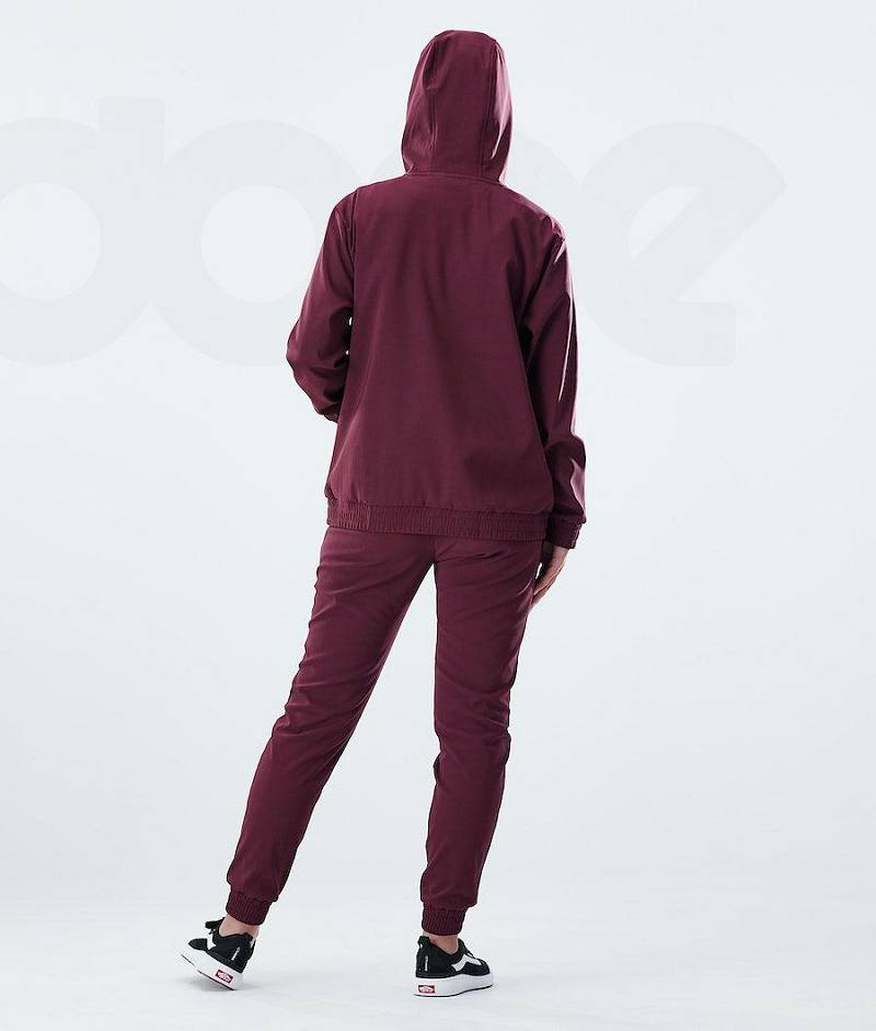 Burgundy Women's Dope Flight W Hoodies | India_D1367