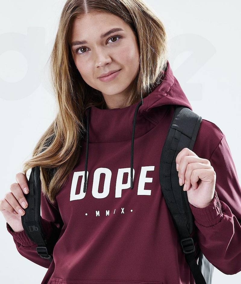 Burgundy Women's Dope Flight W Hoodies | India_D1367