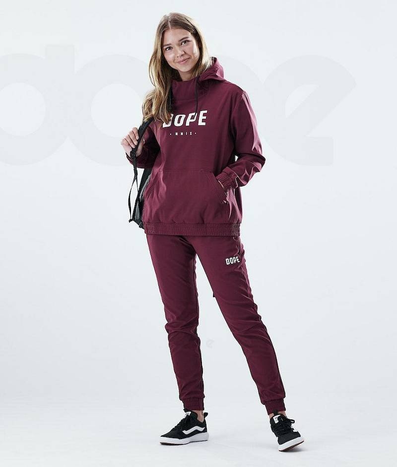 Burgundy Women's Dope Flight W Hoodies | India_D1367