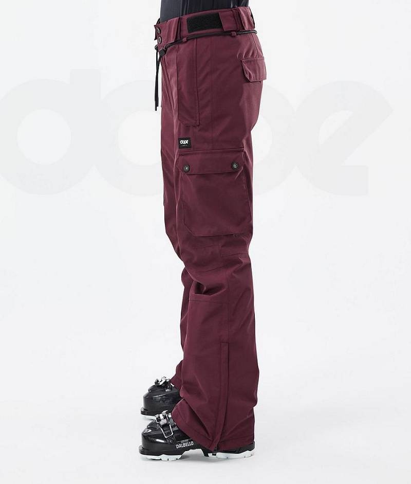 Burgundy Women's Dope Iconic W Ski Pants | India_D1899