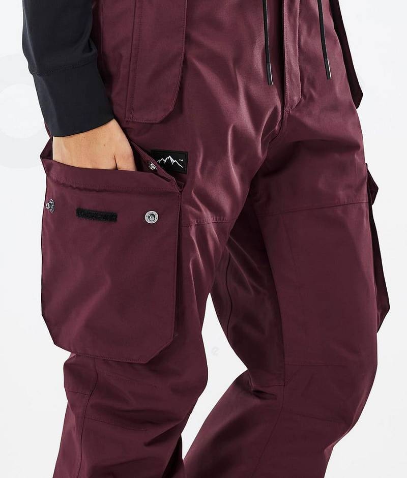 Burgundy Women's Dope Iconic W Ski Pants | India_D1899