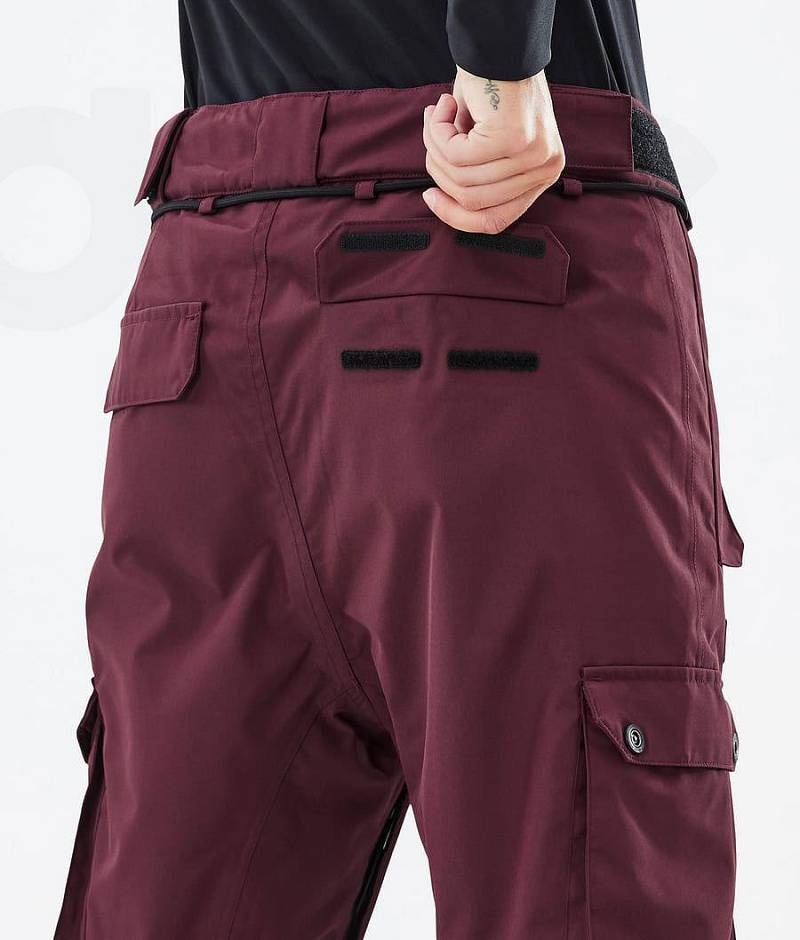 Burgundy Women's Dope Iconic W Ski Pants | India_D1899