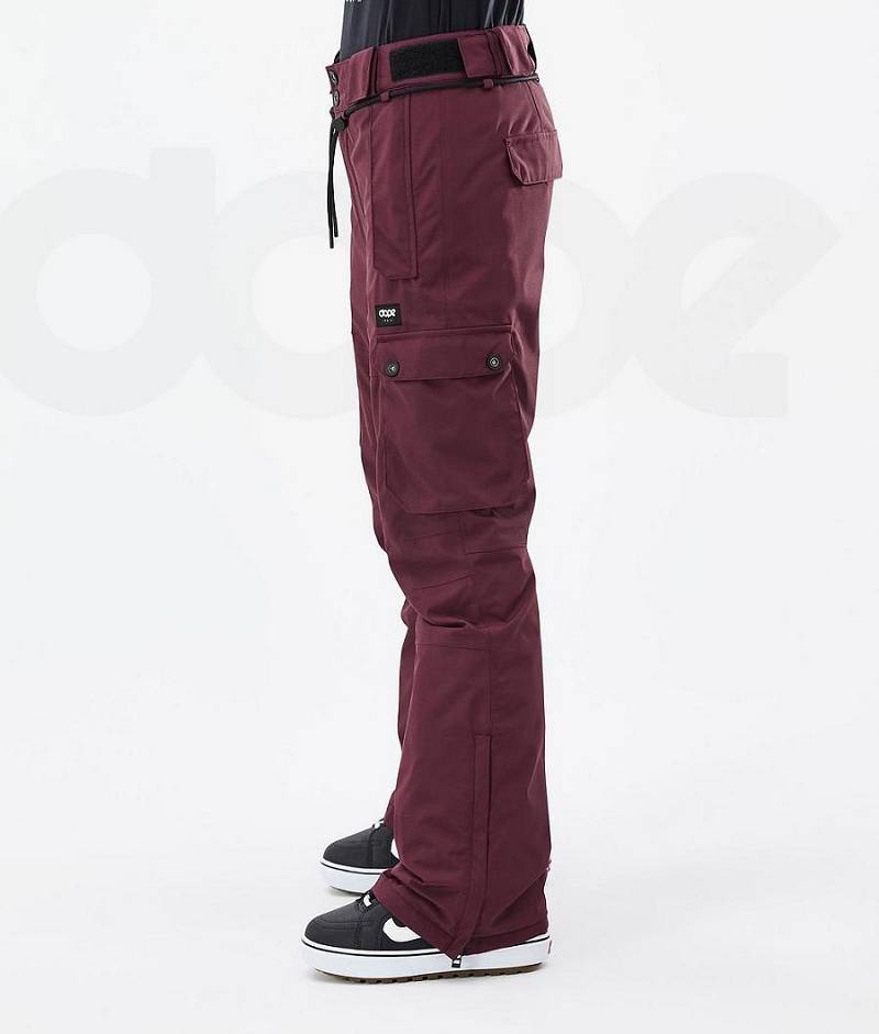 Burgundy Women's Dope Iconic W Snowboard Pants | India_D1428