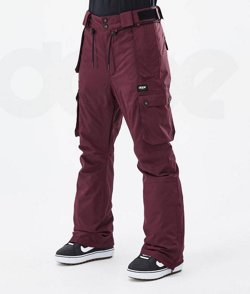 Burgundy Women\'s Dope Iconic W Snowboard Pants | India_D1428