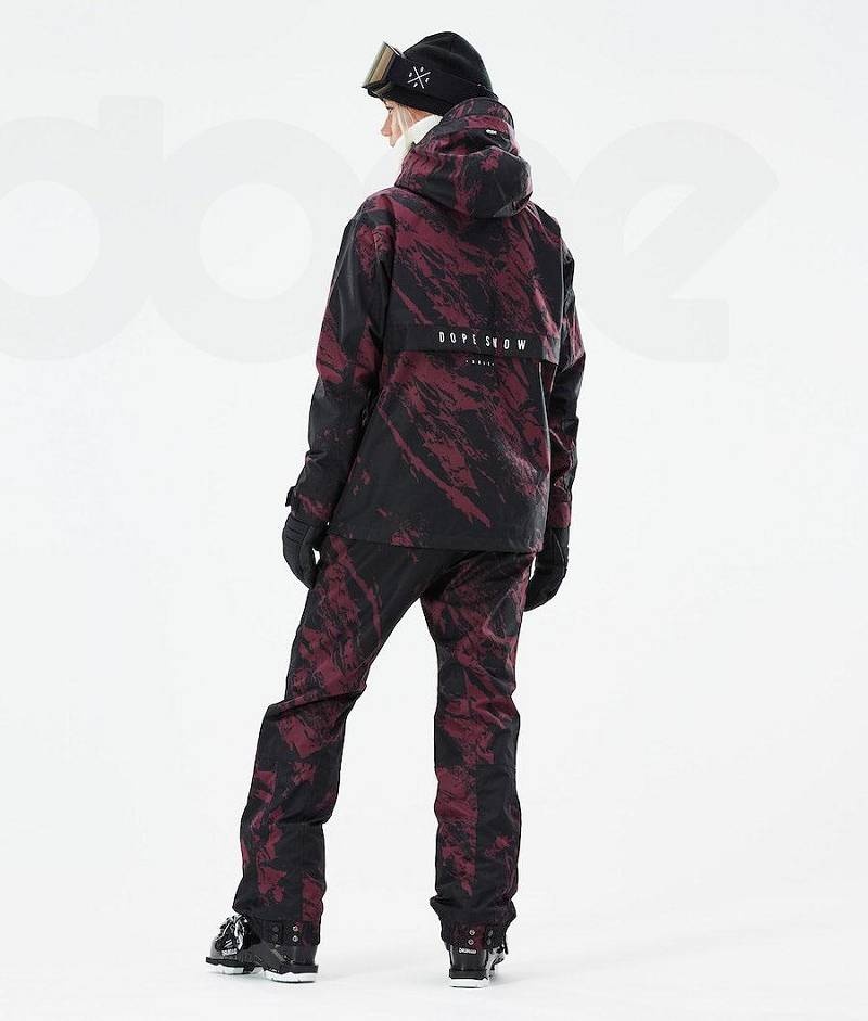 Burgundy Women's Dope Legacy W 2021 Ski Jackets | India_D2386