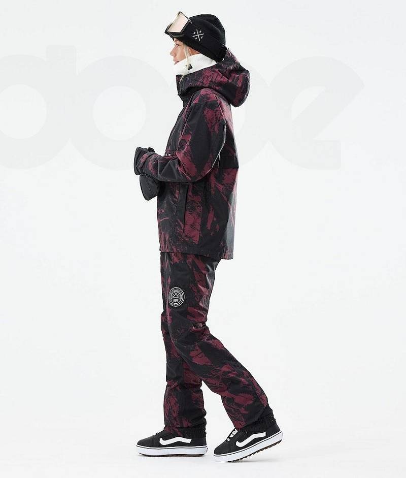 Burgundy Women's Dope Legacy W 2021 Snowboard Jackets | India_D1881