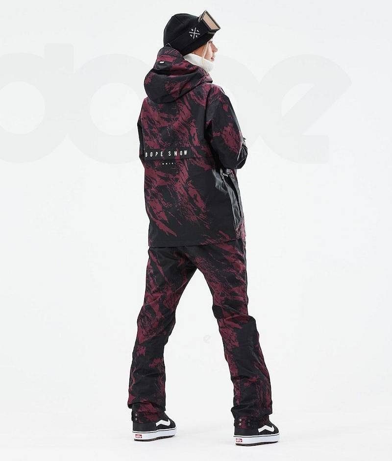 Burgundy Women's Dope Legacy W 2021 Snowboard Jackets | India_D1881