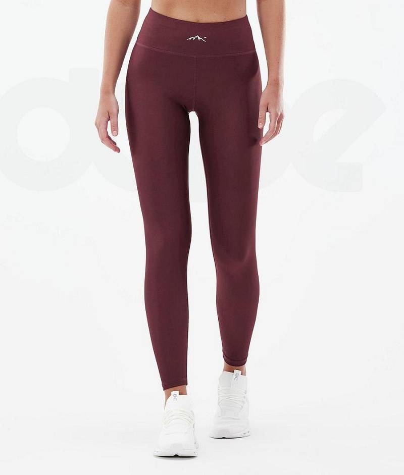 Burgundy Women\'s Dope Lofty Leggings | India_D1497