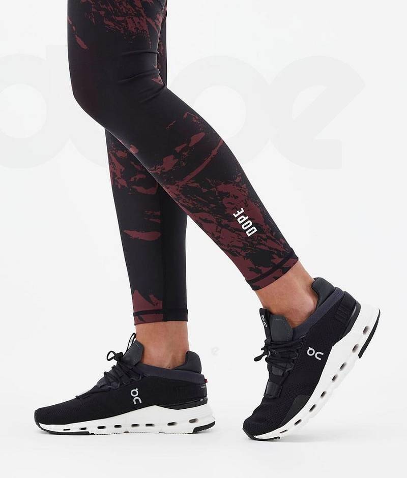 Burgundy Women's Dope Lofty Tech Leggings | India_D2261