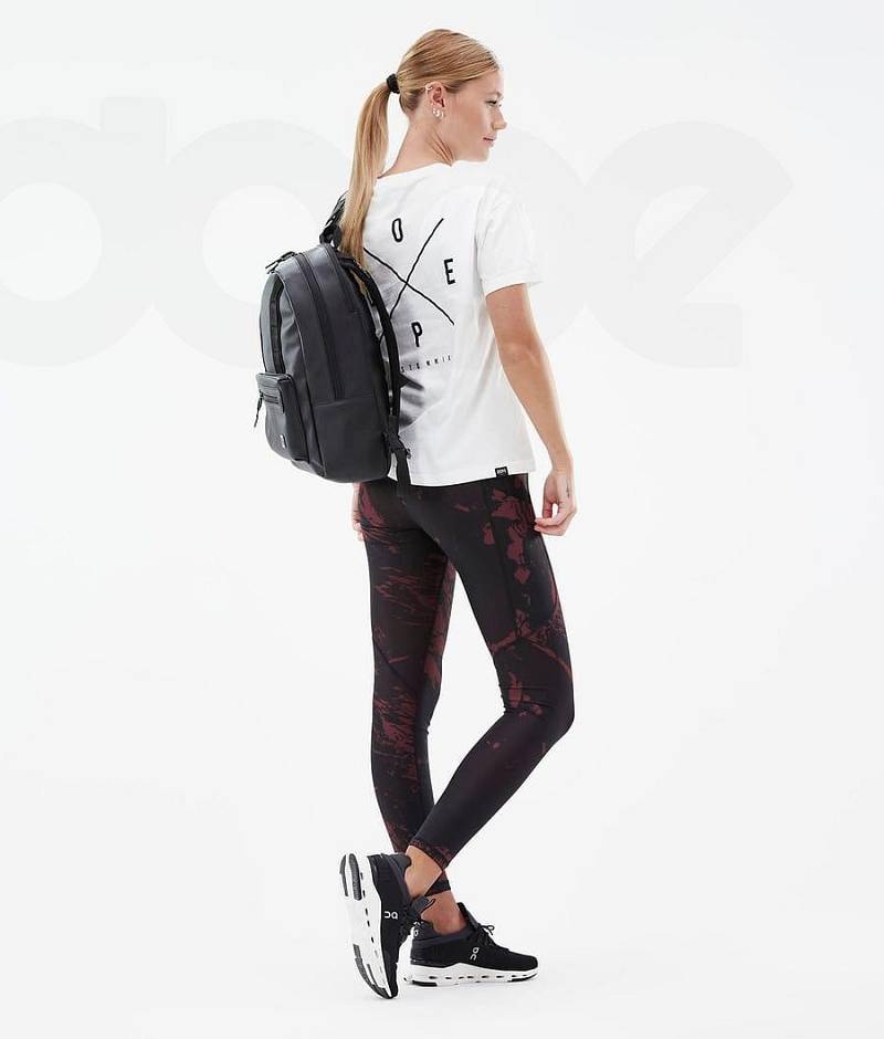 Burgundy Women's Dope Lofty Tech Leggings | India_D2261