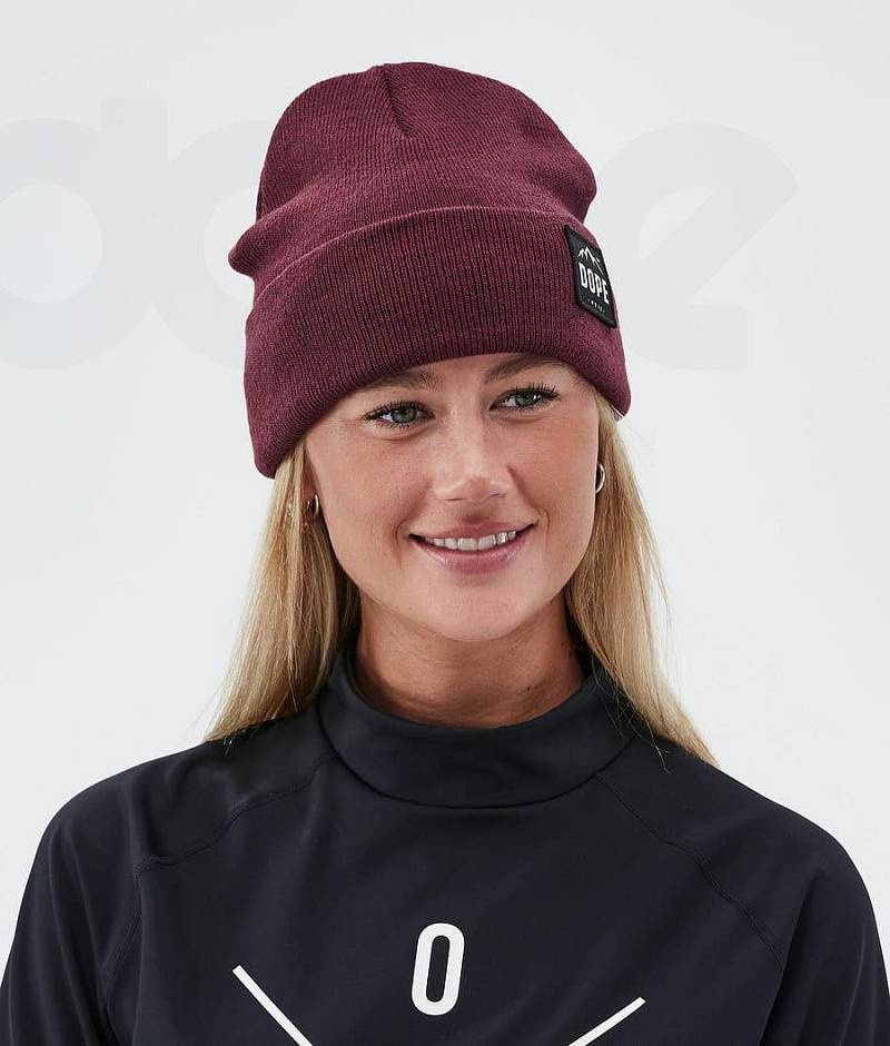 Burgundy Women's Dope Paradise Beanies | India_D2117