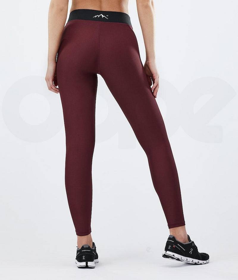 Burgundy Women's Dope Razor Leggings | India_D2351