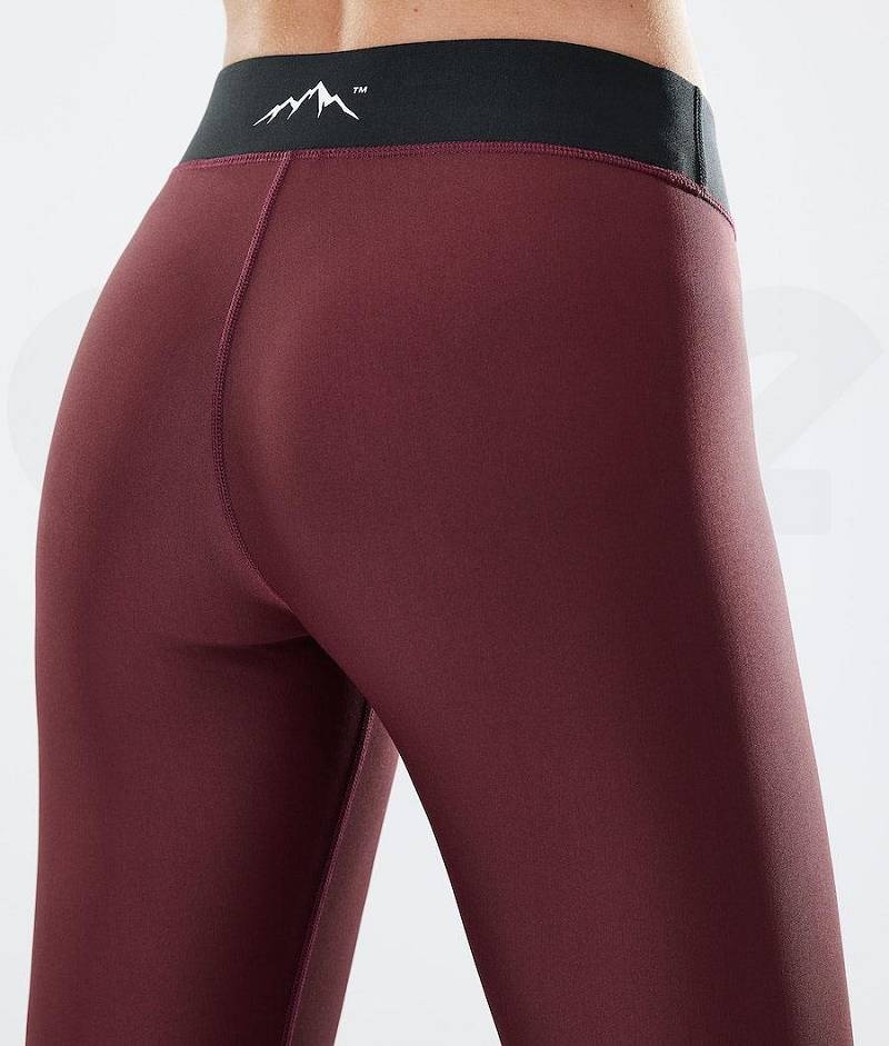 Burgundy Women's Dope Razor Leggings | India_D2351