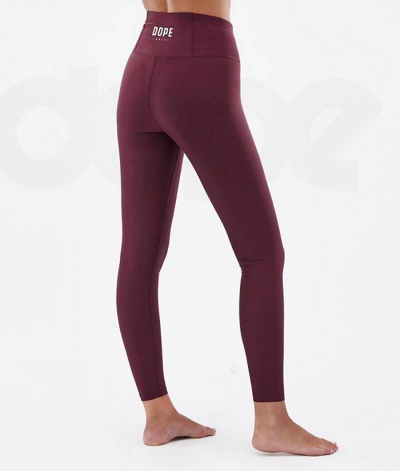 Burgundy Women's Dope Snuggle W Base Layer Pants | India_D2325