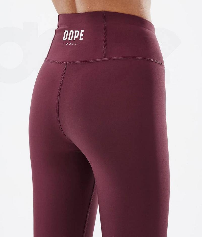 Burgundy Women's Dope Snuggle W Base Layer Pants | India_D2325