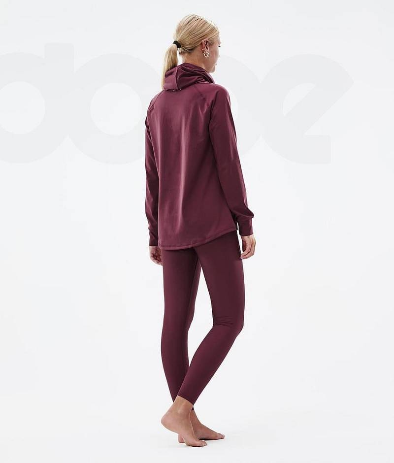 Burgundy Women's Dope Snuggle W Base Layer Pants | India_D2325