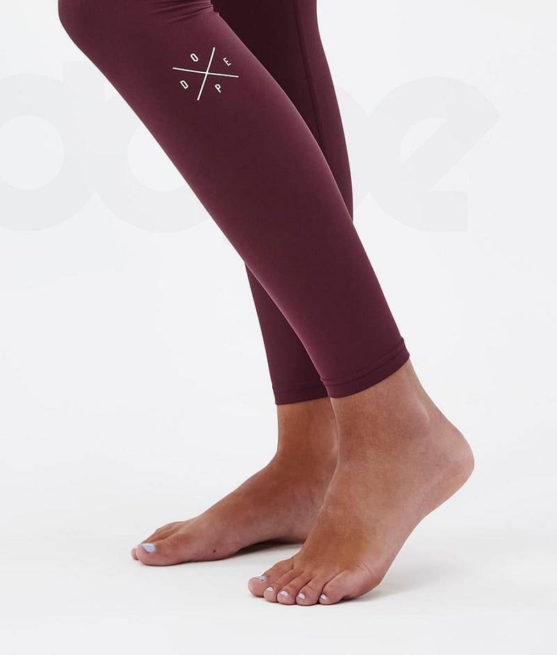 Burgundy Women's Dope Snuggle W Base Layer Pants | India_D2325