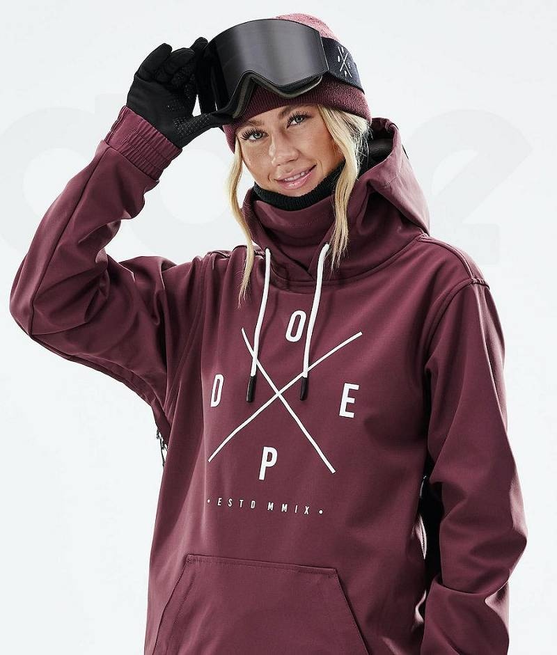 Burgundy Women's Dope Yeti 2021 Ski Jackets | India_D1739