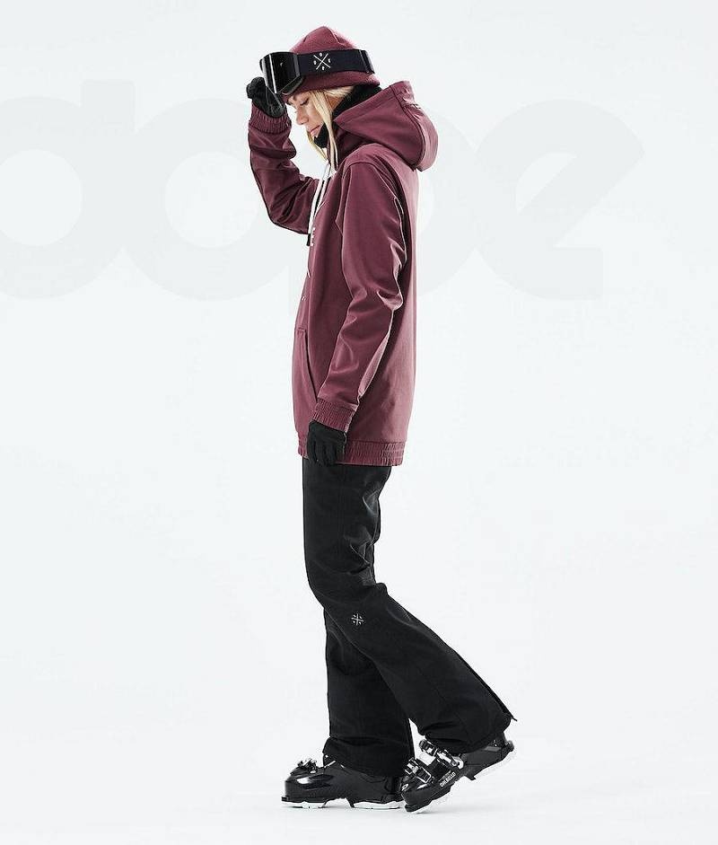 Burgundy Women's Dope Yeti 2021 Ski Jackets | India_D1739