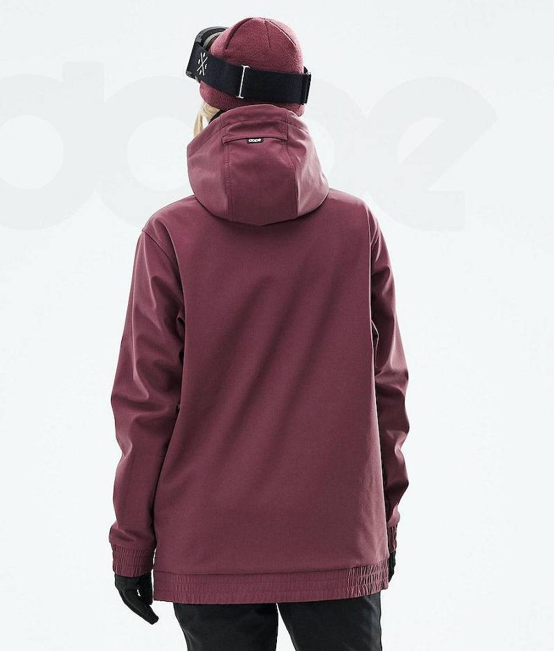 Burgundy Women's Dope Yeti 2021 Ski Jackets | India_D1739