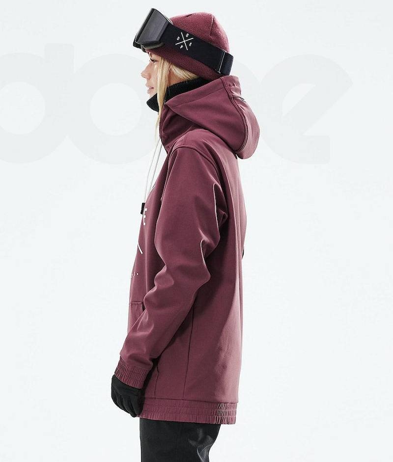 Burgundy Women's Dope Yeti 2021 Ski Jackets | India_D1739