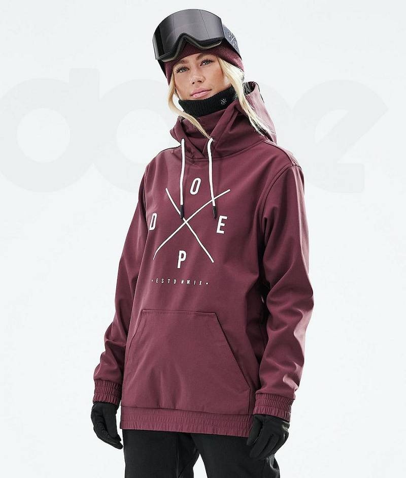 Burgundy Women\'s Dope Yeti 2021 Ski Jackets | India_D1739