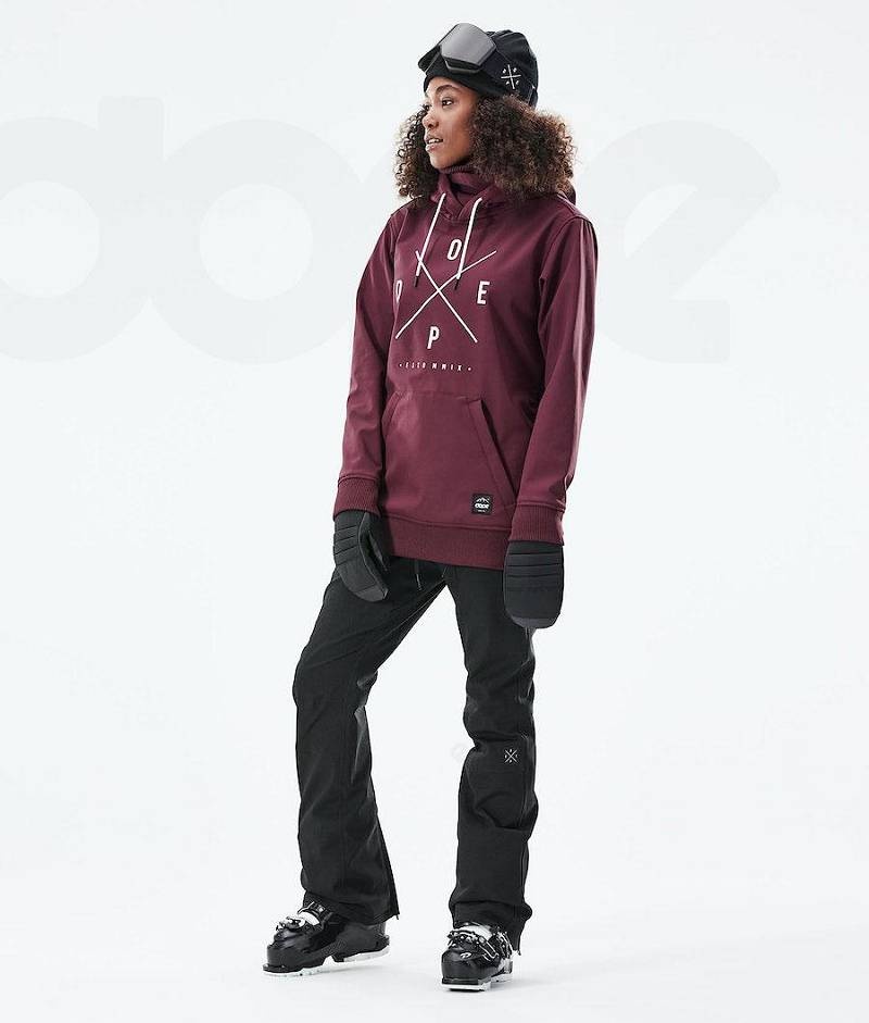 Burgundy Women's Dope Yeti W 10k Ski Jackets | India_D1523