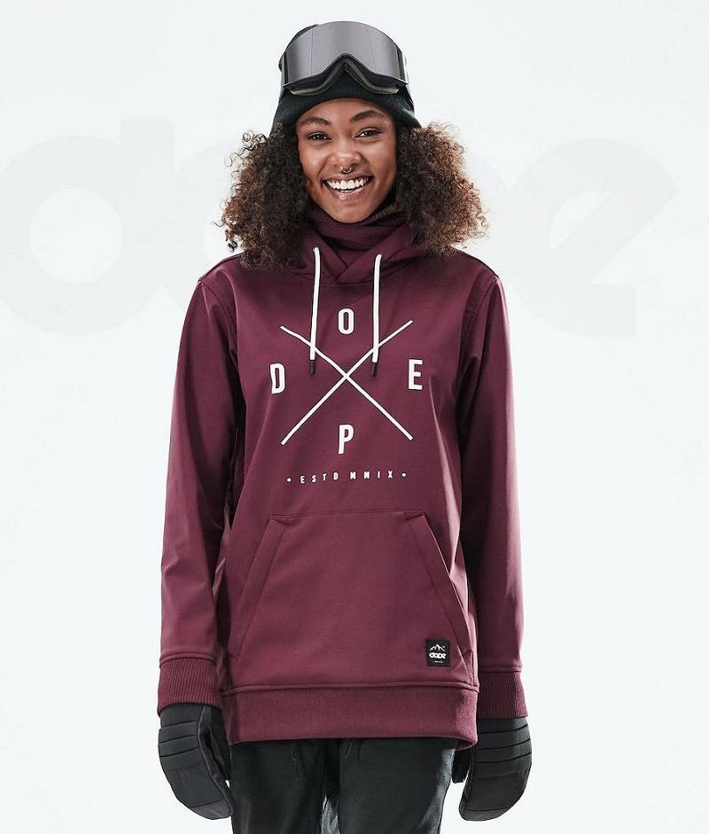 Burgundy Women\'s Dope Yeti W 10k Ski Jackets | India_D1523