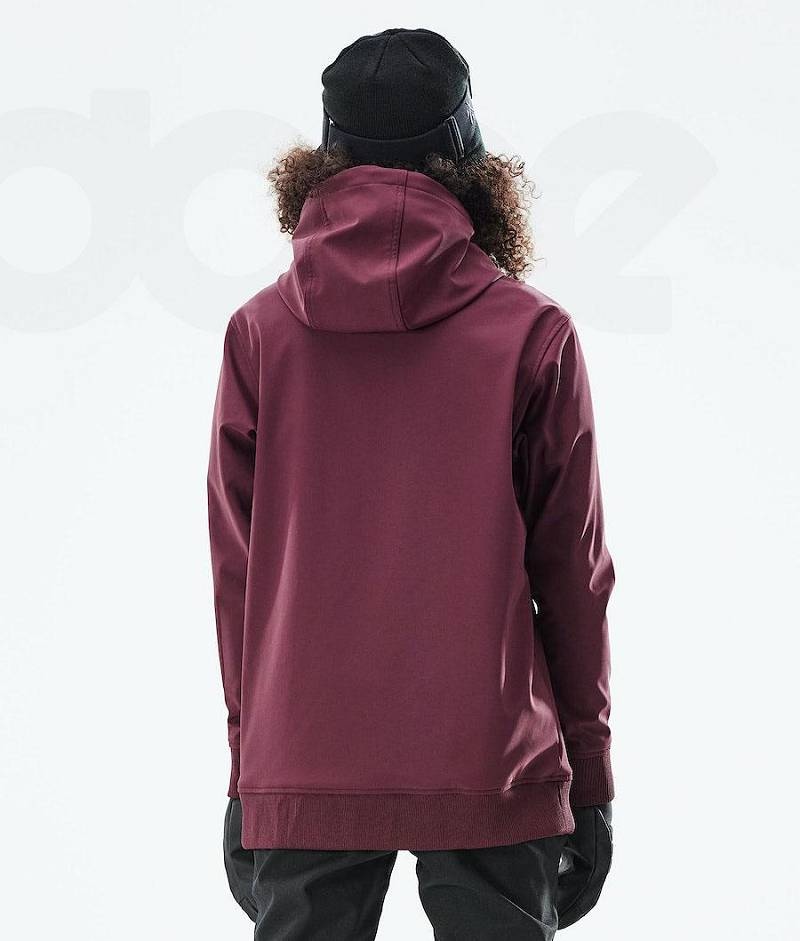 Burgundy Women's Dope Yeti W 10k Snowboard Jackets | India_D2106