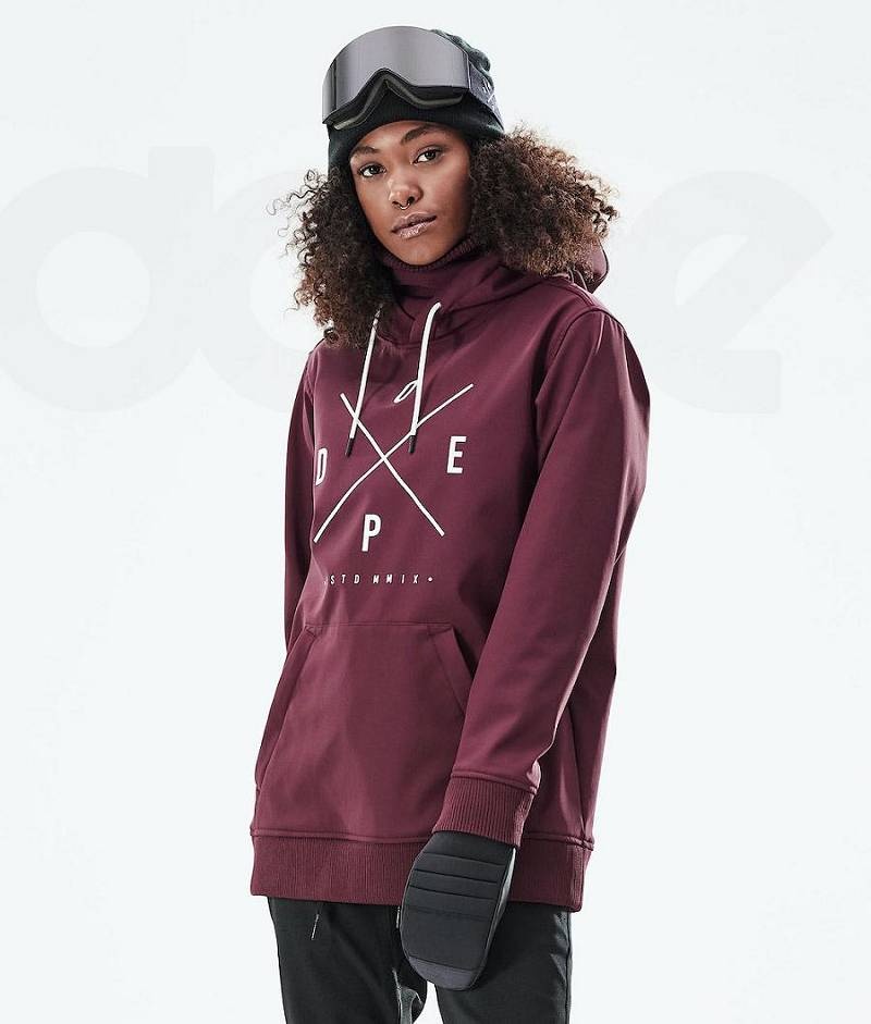 Burgundy Women\'s Dope Yeti W 10k Snowboard Jackets | India_D2106