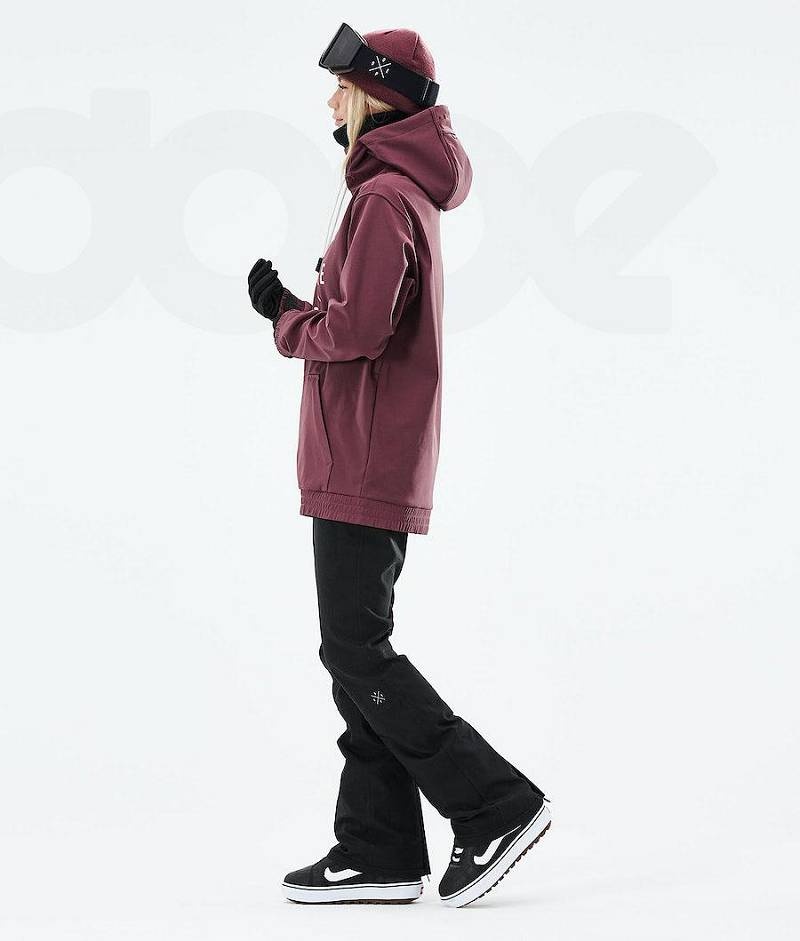 Burgundy Women's Dope Yeti W 2021 Snowboard Jackets | India_D1905