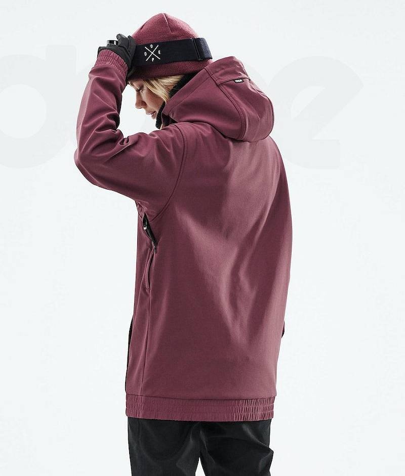 Burgundy Women's Dope Yeti W 2021 Snowboard Jackets | India_D1905