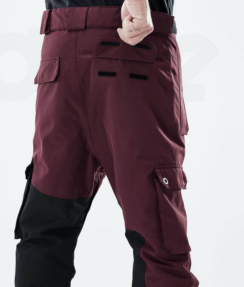 Burgundy / Black Men's Dope Adept 2021 Ski Pants | India_D2310