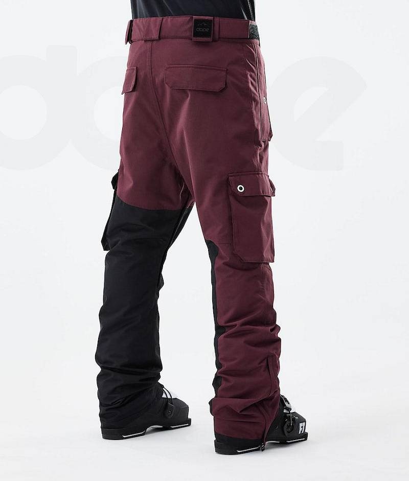 Burgundy / Black Men's Dope Adept 2021 Ski Pants | India_D2310