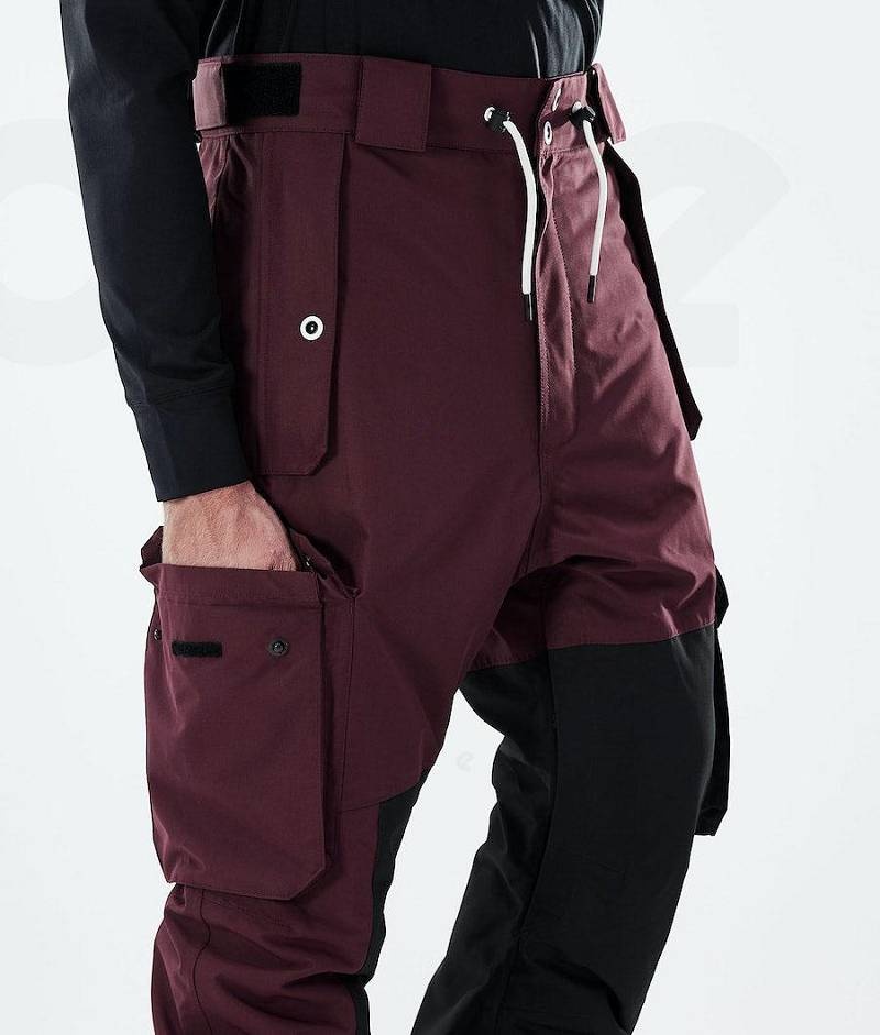 Burgundy / Black Men's Dope Adept 2021 Snowboard Pants | India_D1216