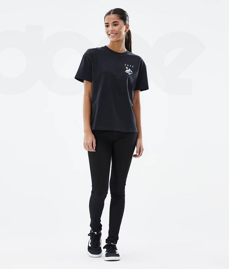 Dark Grey Women's Dope Standard W T-shirts | India_D1099