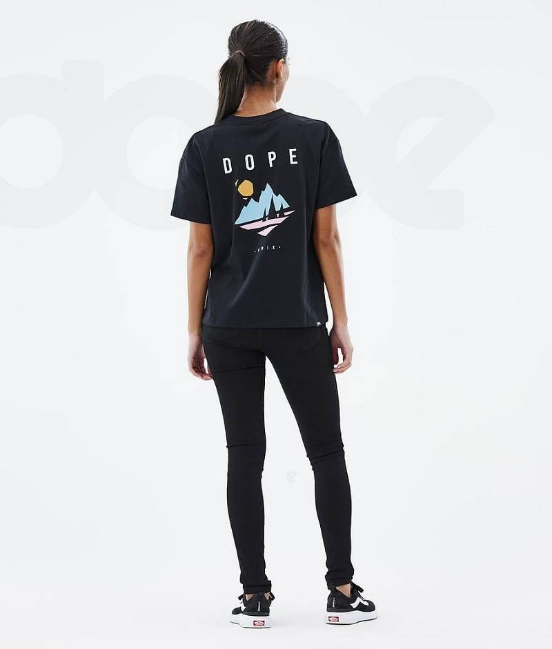 Dark Grey Women's Dope Standard W T-shirts | India_D1099