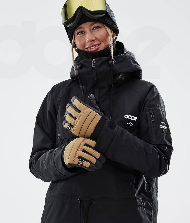 Gold Men's Dope Ace Snowboard Gloves | India_D1671