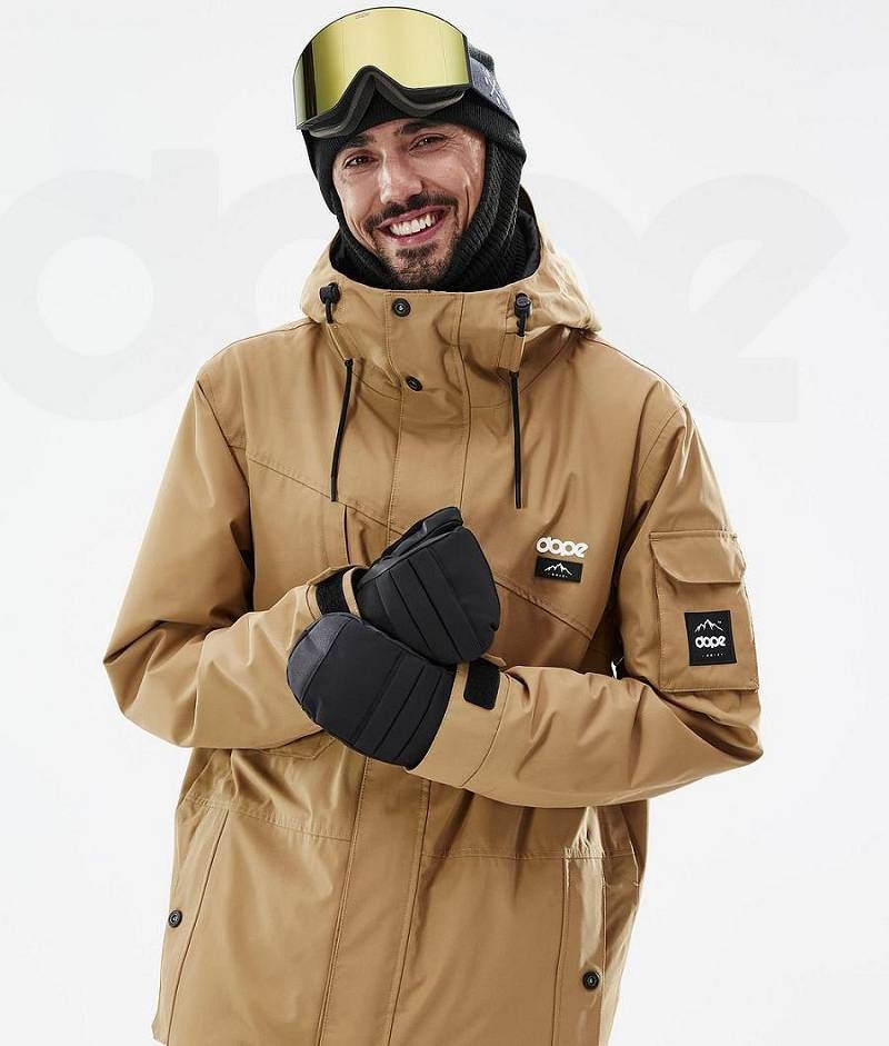 Gold Men's Dope Adept Ski Jackets | India_D1705