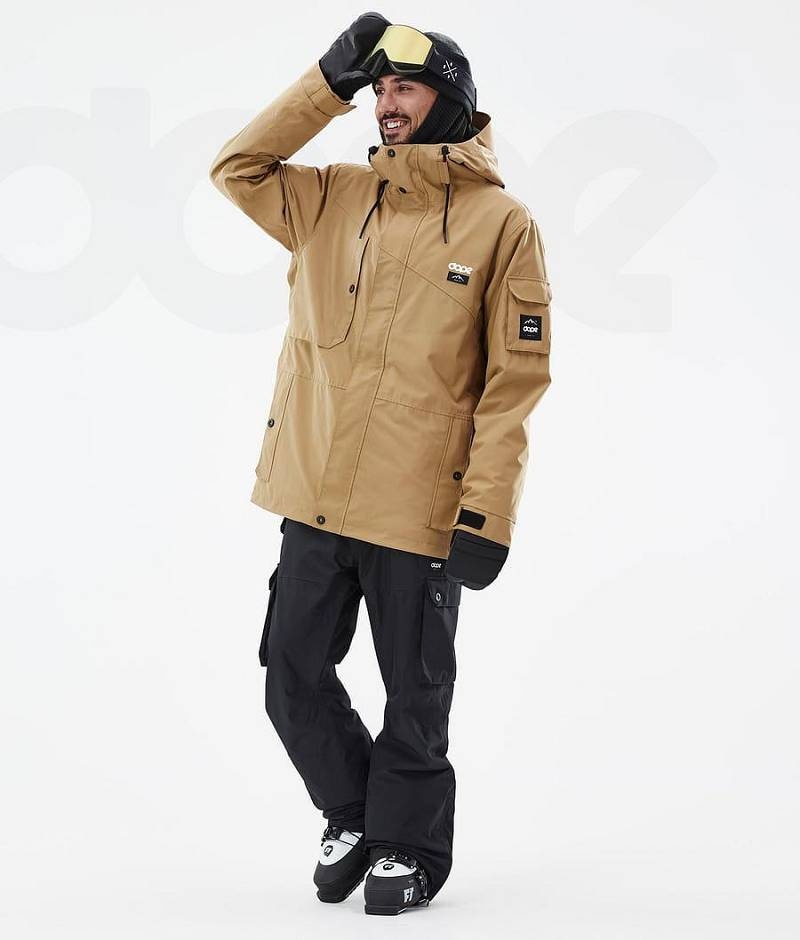 Gold Men's Dope Adept Ski Jackets | India_D1705