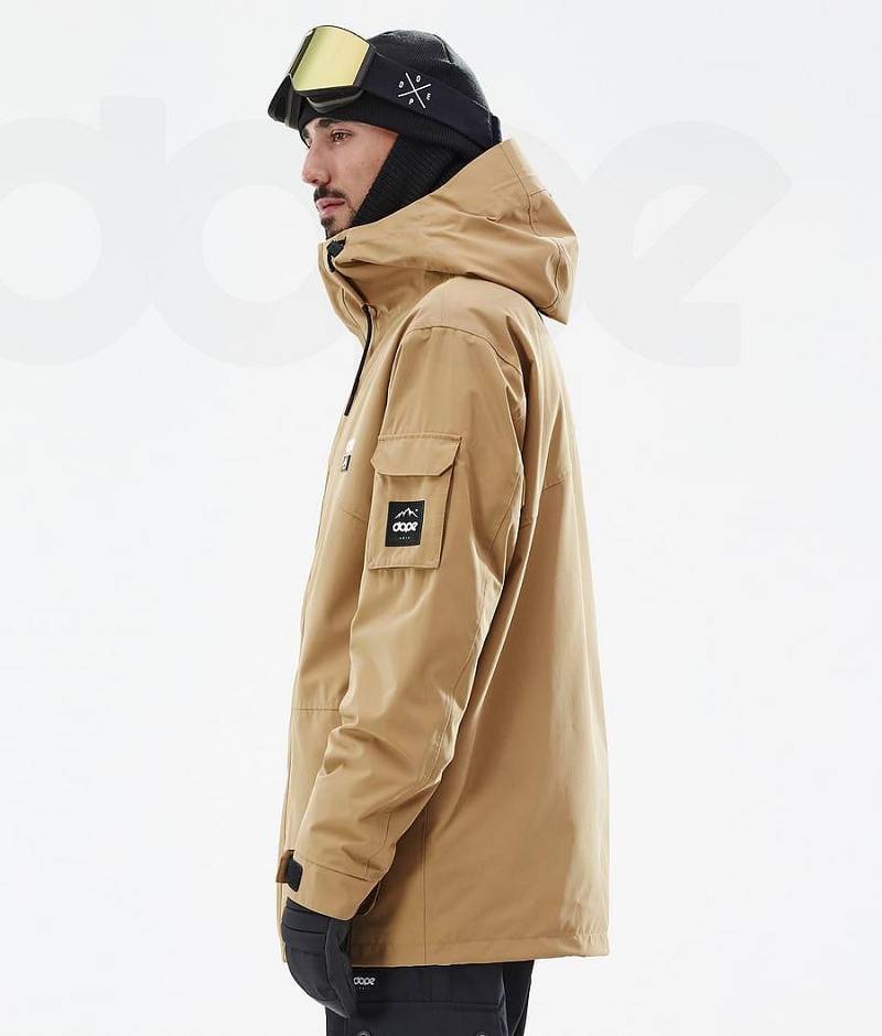 Gold Men's Dope Adept Ski Jackets | India_D1705