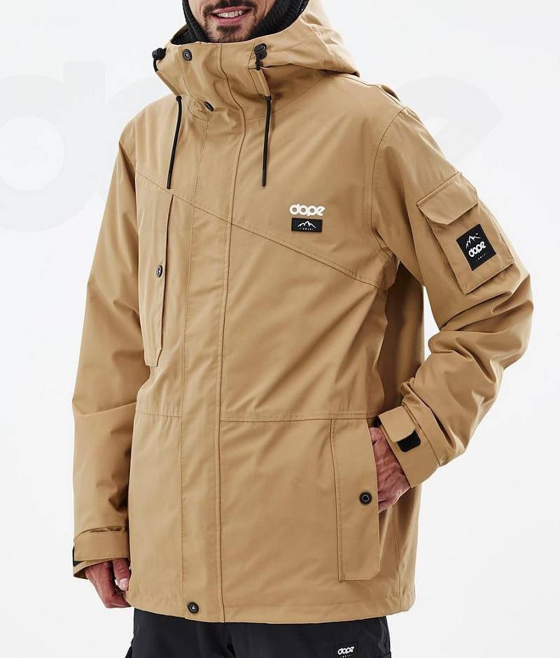 Gold Men's Dope Adept Ski Jackets | India_D1705