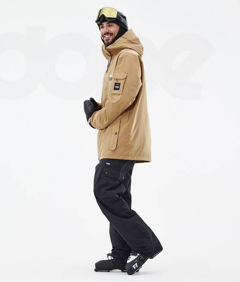 Gold Men's Dope Adept Ski Jackets | India_D1705