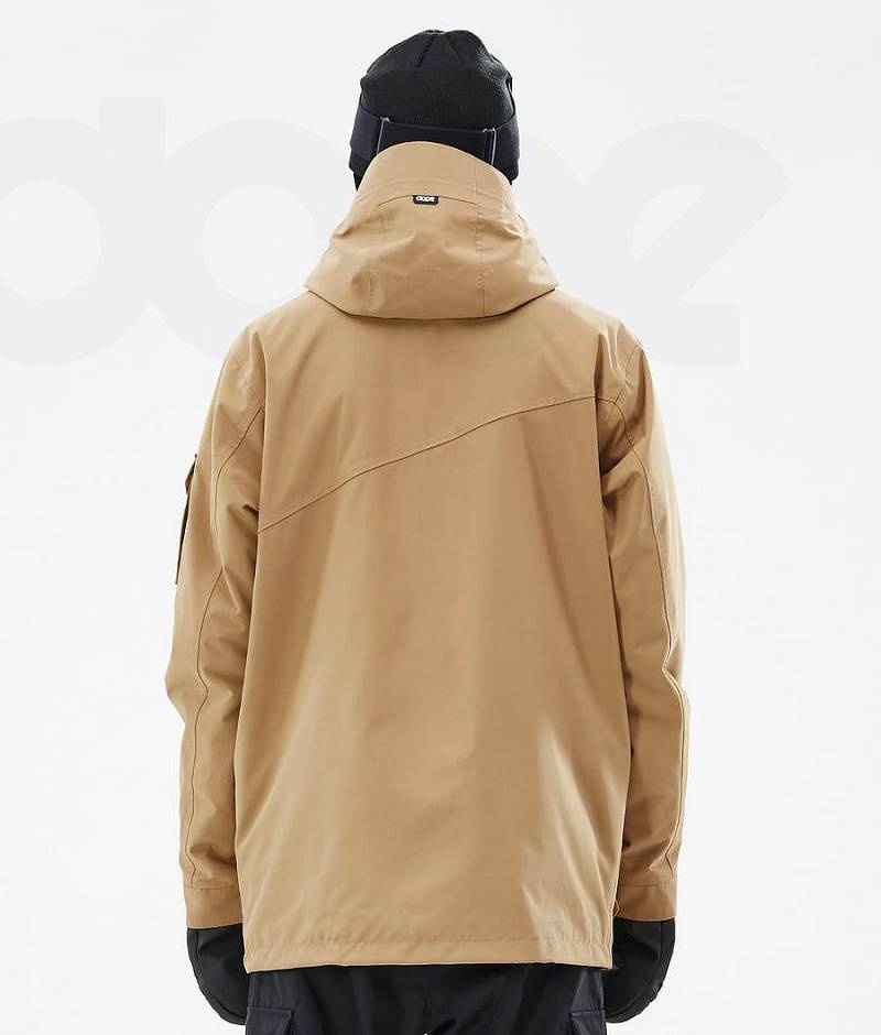 Gold Men's Dope Adept Ski Jackets | India_D1705