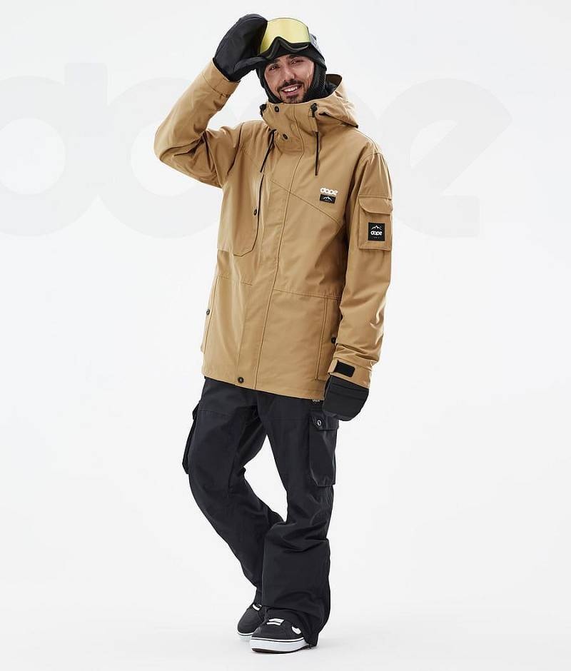 Gold Men's Dope Adept Snowboard Jackets | India_D1141