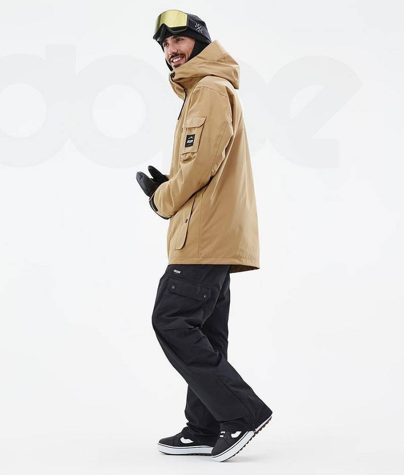 Gold Men's Dope Adept Snowboard Jackets | India_D1141