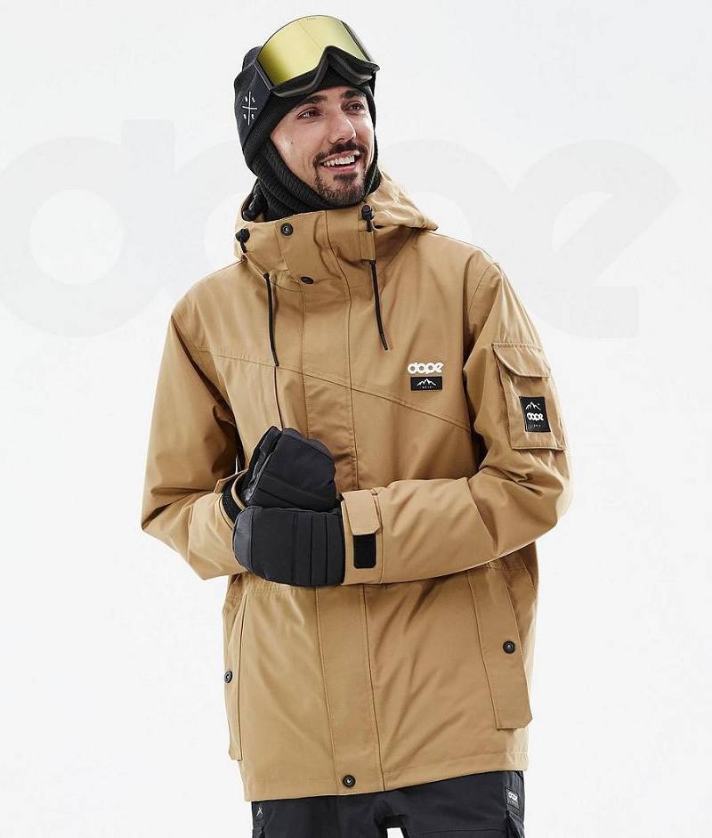 Gold Men\'s Dope Adept Snowboard Jackets | India_D1141