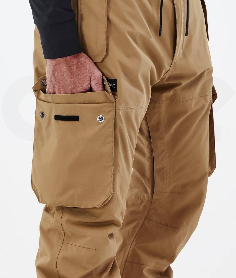 Gold Men's Dope Iconic Snowboard Pants | India_D1182